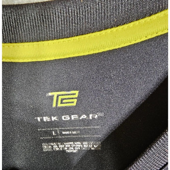 Tek Gear Performance Athletic Short Sleeve Tee Shirt Mens Size Large Black - Picture 3 of 7
